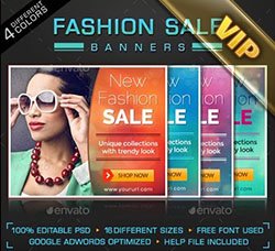 网页广告模板：Fashion Sale Banners